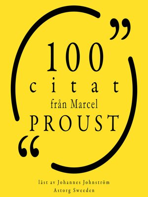 cover image of 100 citat från Marcel Proust
